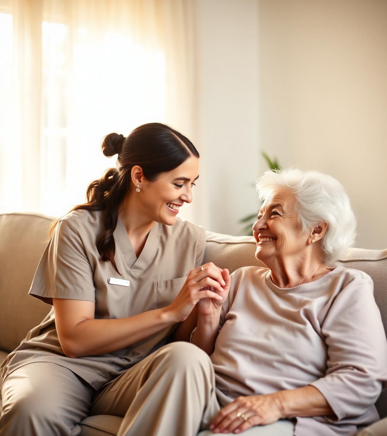 Indian River Home Care nurse with a client at home